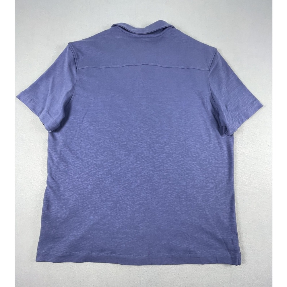 UNTUCKit Shirt Mens XL Blue Sapori Camp Collar Short Sleeve Cotton Slub 41541 - Picture 8 of 8